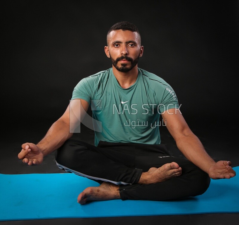 A man doing meditation