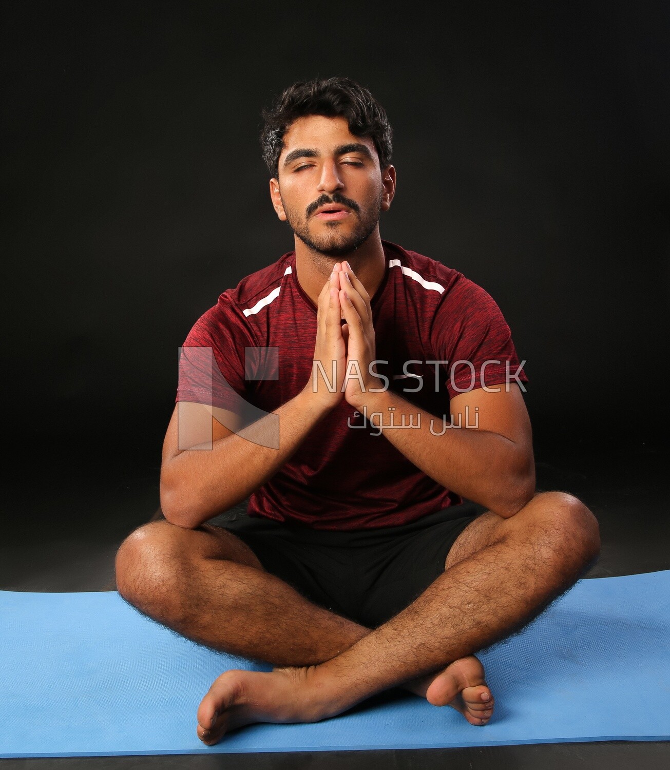 A man doing meditation
