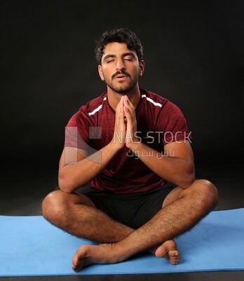 A man doing meditation
