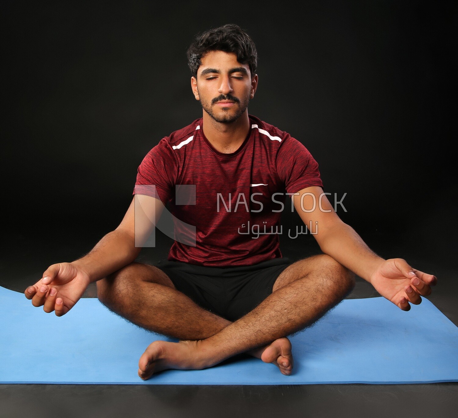 A man doing meditation