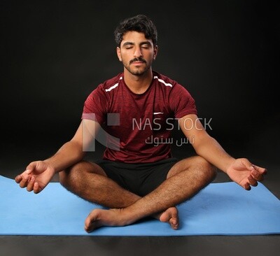 A man doing meditation