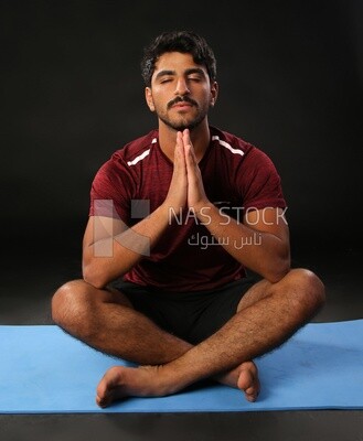 A man doing meditation