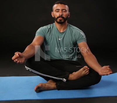 A man doing meditation