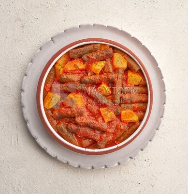 Rice kofta with potatoes, Top view