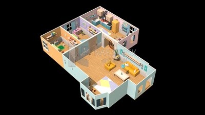 3D Model of the house plan