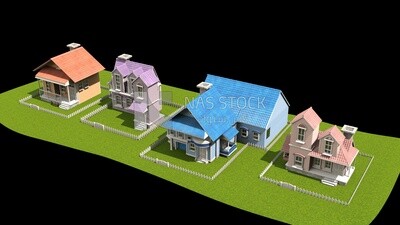 3D Model of many forms of the house ,exterior view