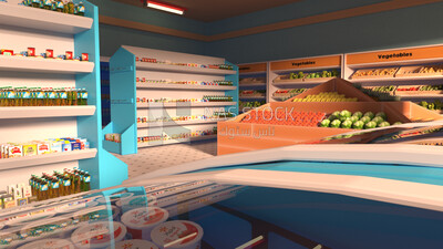 3D Model of Super Market