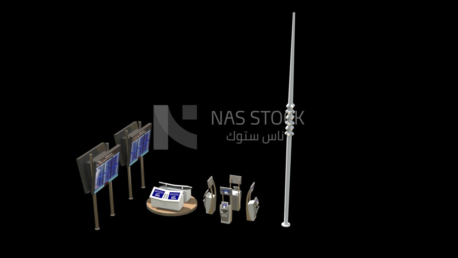 3D Model of aircraft ground control room equipment