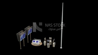 3D Model of aircraft ground control room equipment