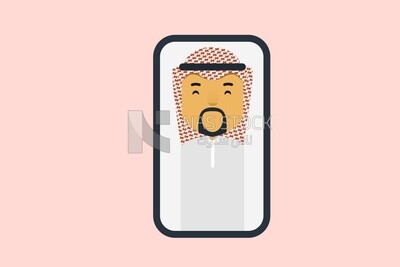 Saudi gulf man, wearing a traditional Saudi costume