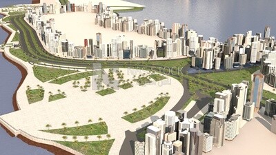 3D Model of the view of the city of Jeddah