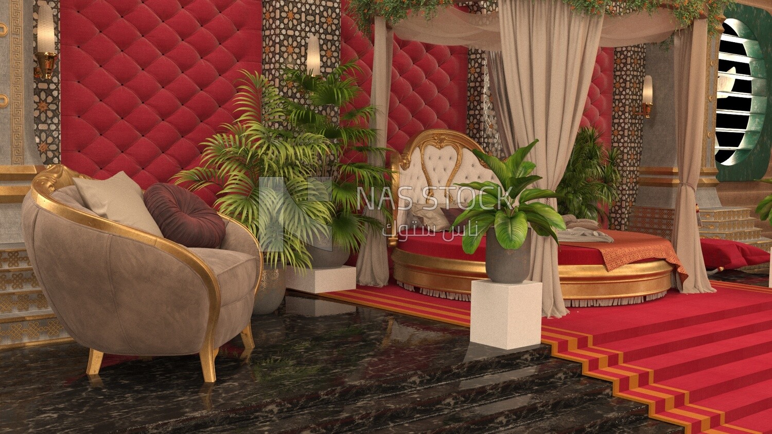 Royal Suite ,interior view ,3d model