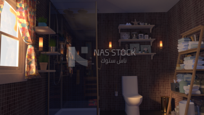 3D Model of Bathroom ,interior view