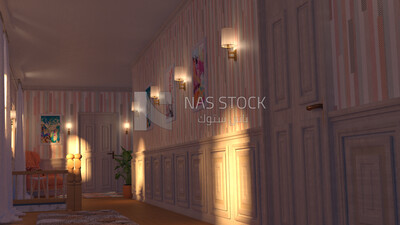 3D model of Corridor, interior view