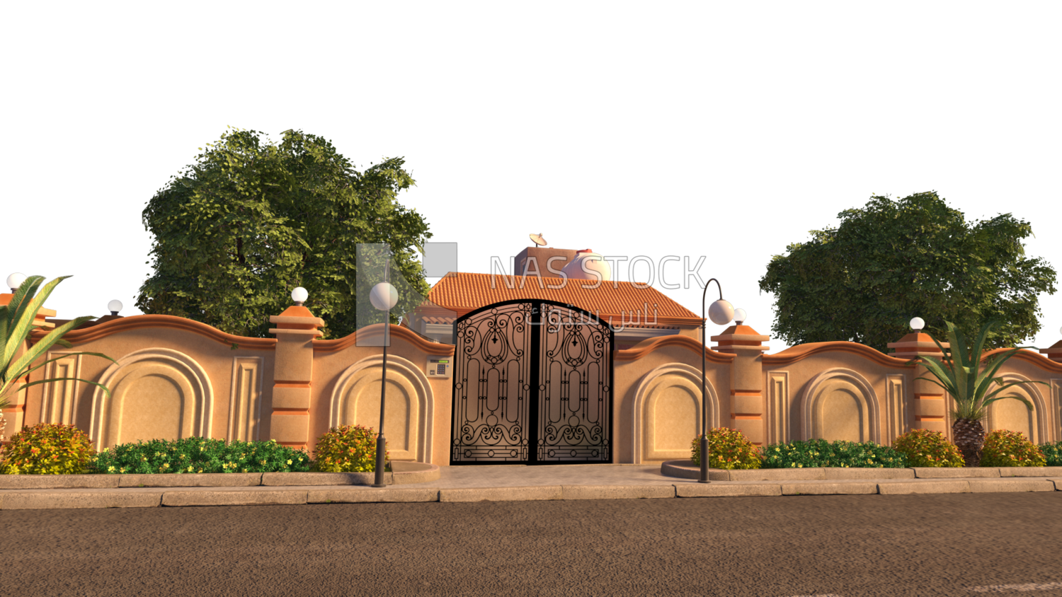 3D Model of a villa ,exterior view