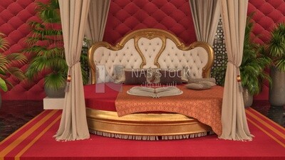 Royal Suite in Poultry farm ,exterior and interior view, 3d model for
