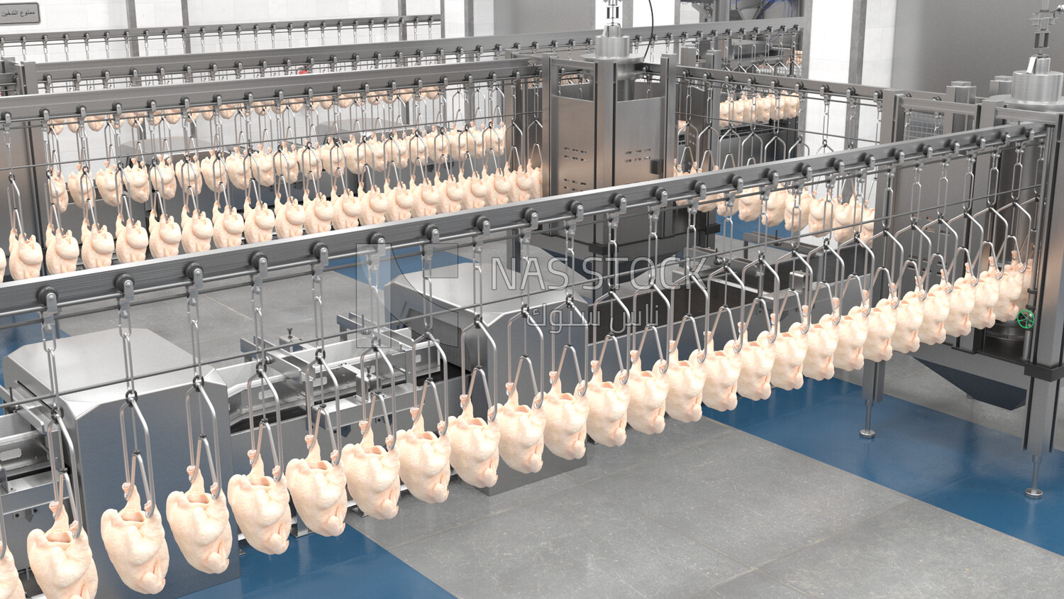 Al Watania poultry factory for Frozen Food, exterior and interior view, 3D model