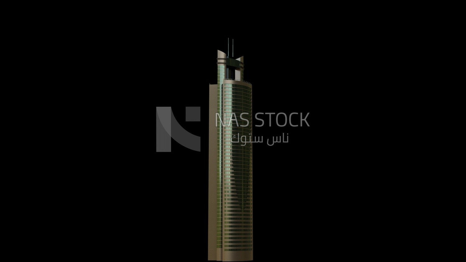 3D Model of Tamkeen Tower in Riyadh ,exterior view