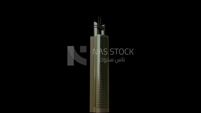 3D Model of Tamkeen Tower in Riyadh ,exterior view