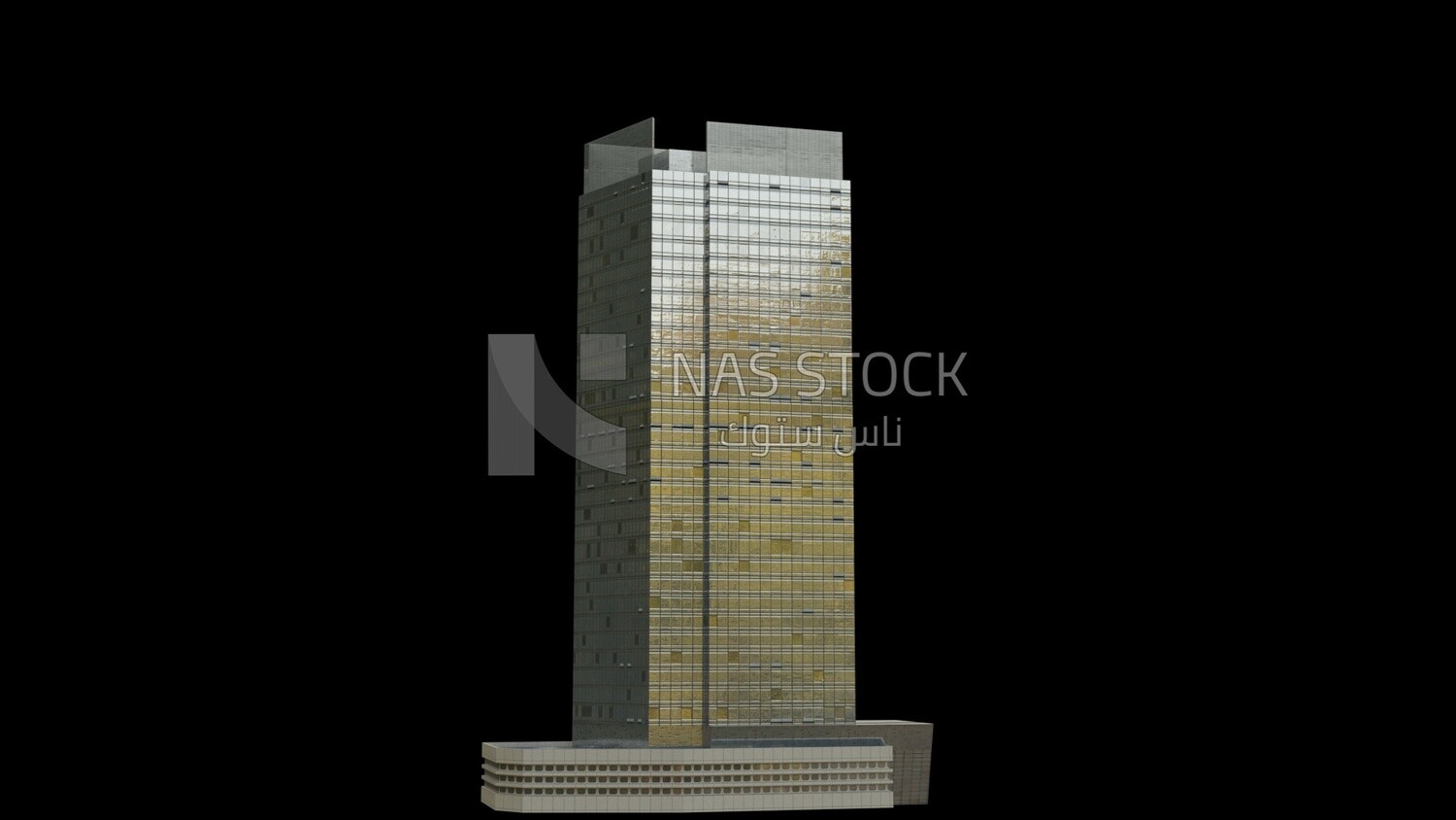 3D Model of a tower from the Olaya district in Saudi Arabia ,exterior view
