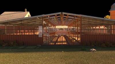 3D model of a farm ,exterior view