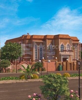 3D Model of a luxury villa, exterior view