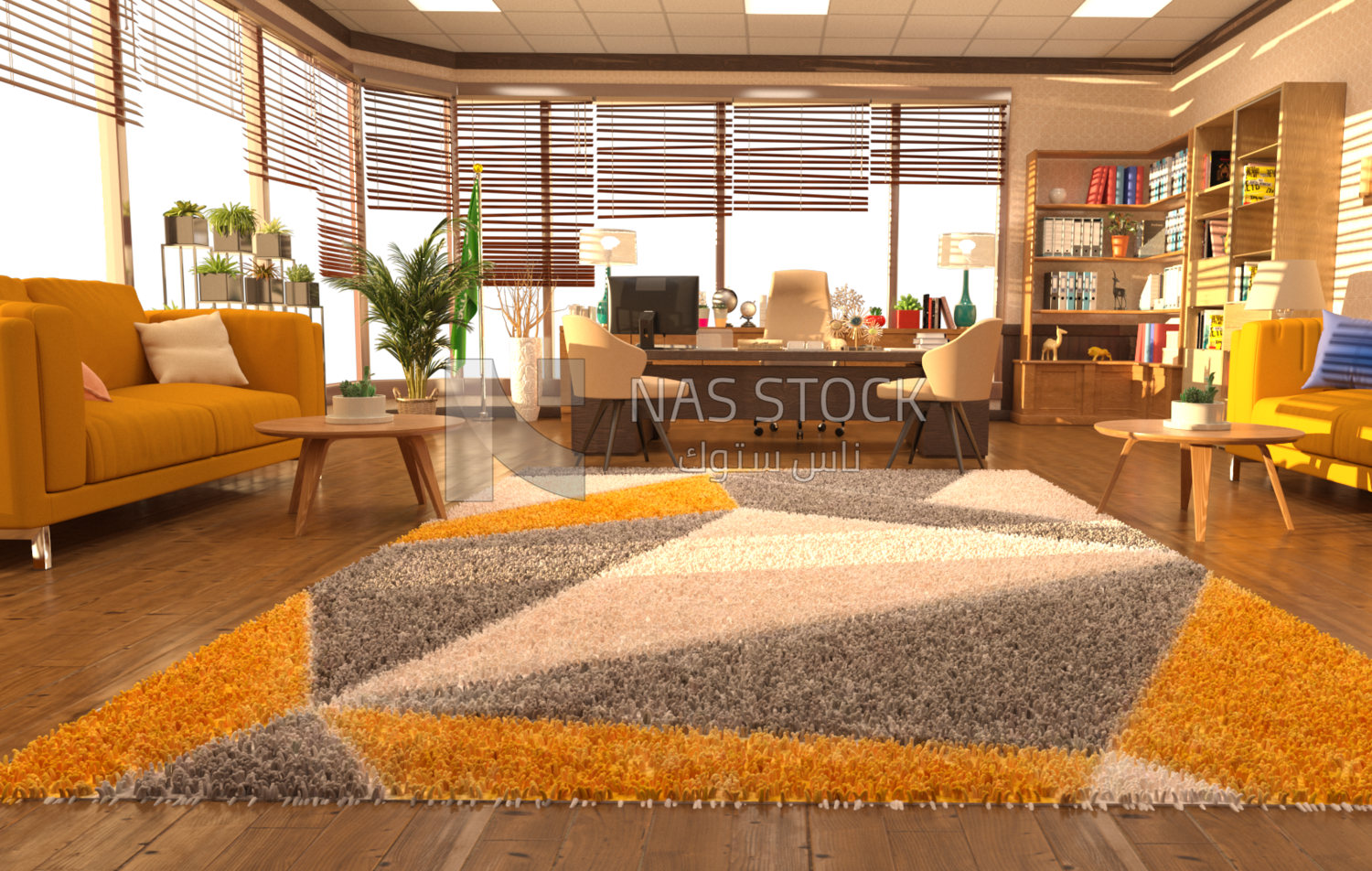 3D Model of an office In Company ,interior view