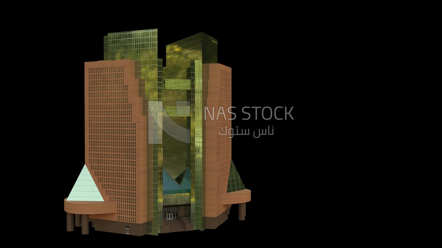 3D Model of Tawuniya Towers in Riyadh ,exterior view