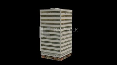 3D Model of a tower from the Olaya district in Saudi Arabia ,exterior view