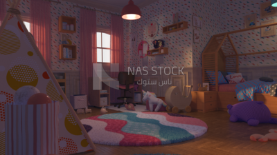 3D Model of children&#39;s room ,interior view