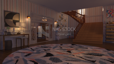 3D model of the home reception hall