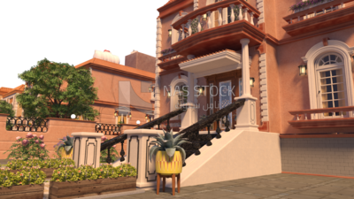 3D Model of a Arab villa ,exterior view