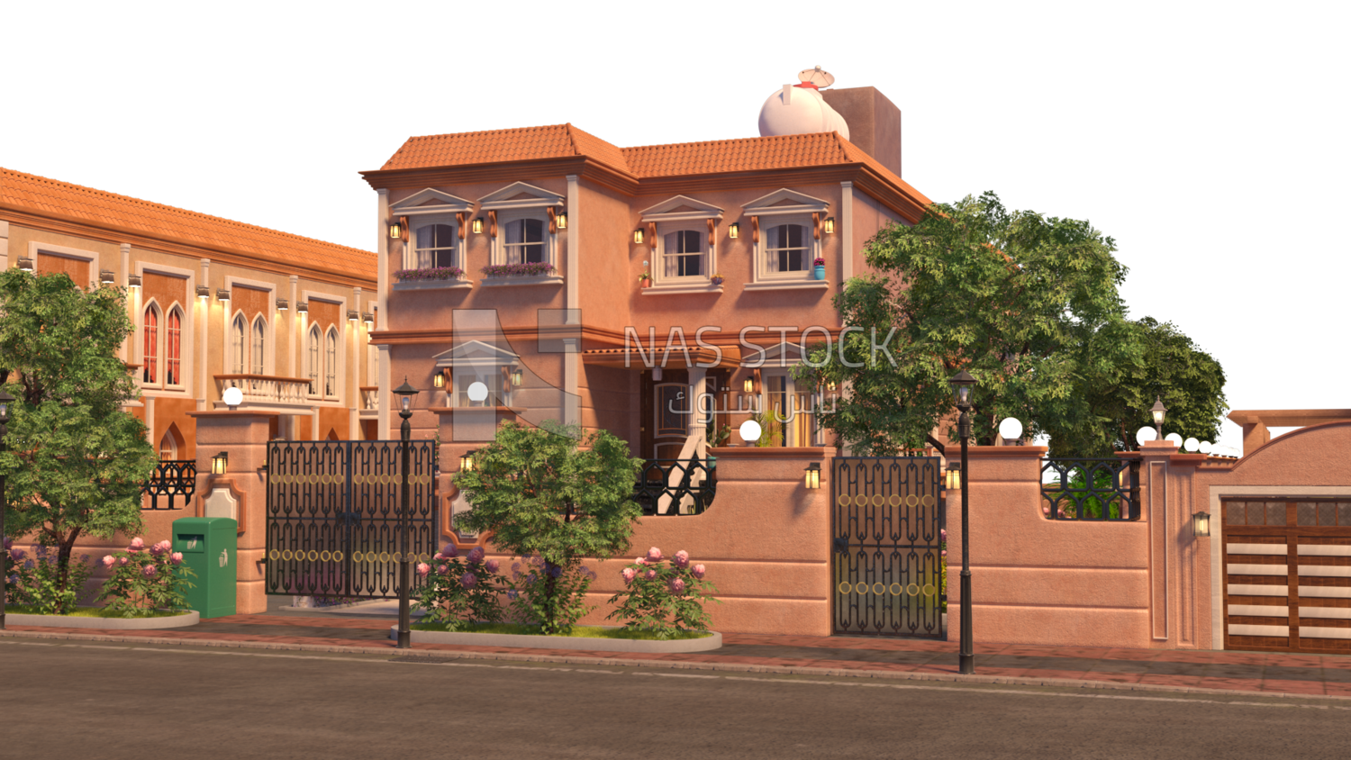 3D Model Of A Luxury Villa exterior View 3d-model-of-a-luxury-villa-exterior-view