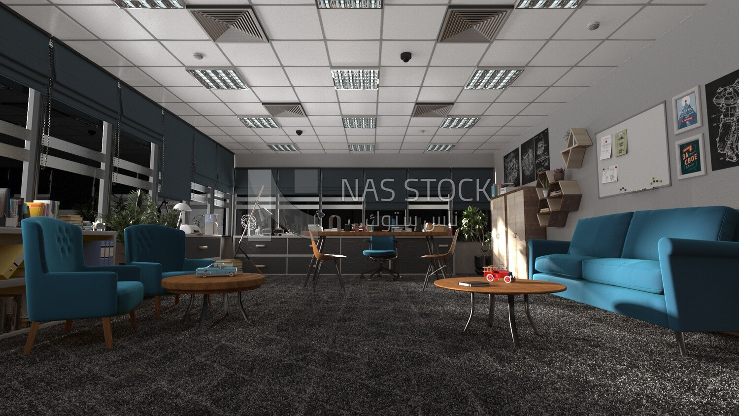 3D Model of a factory office