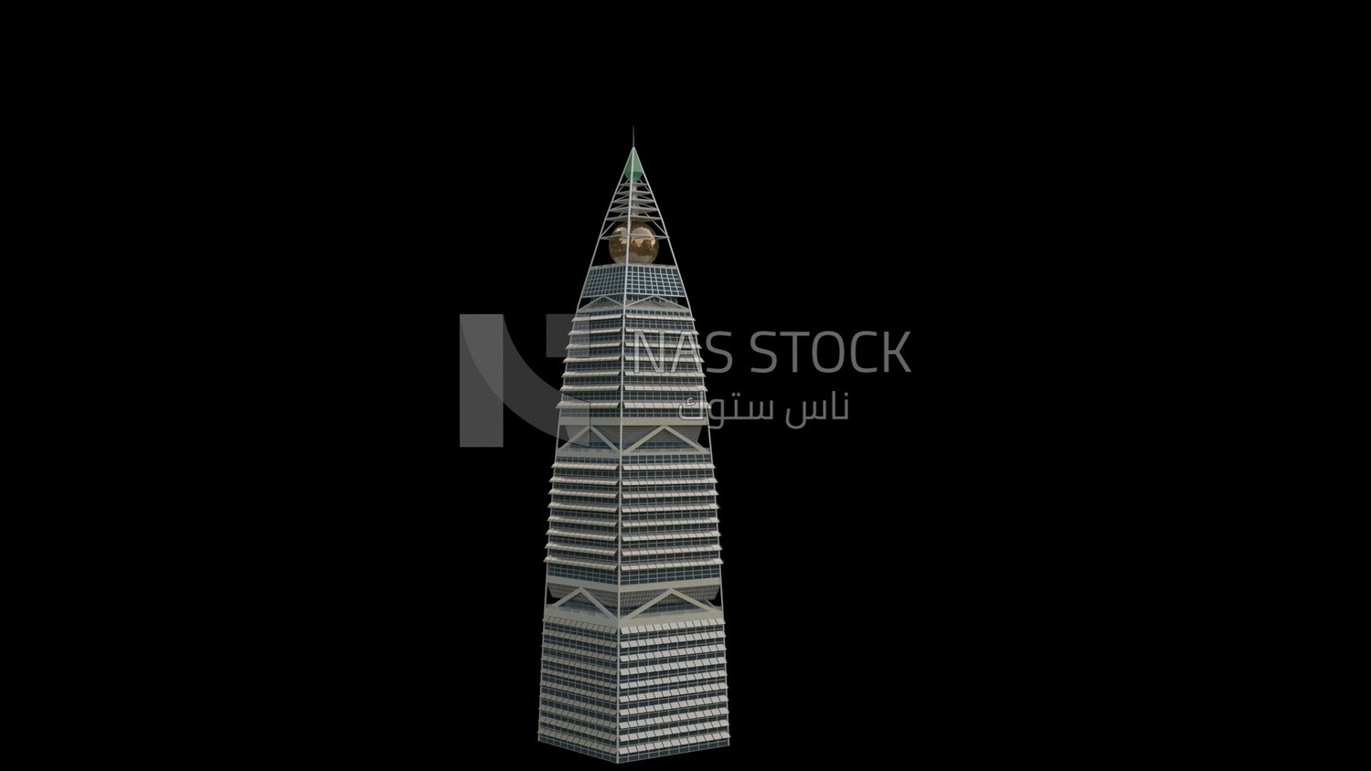 3D Model of Al Faisaliah Tower in Riyadh ,exterior view