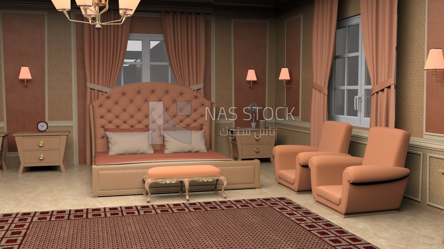 3D Model of  bedroom