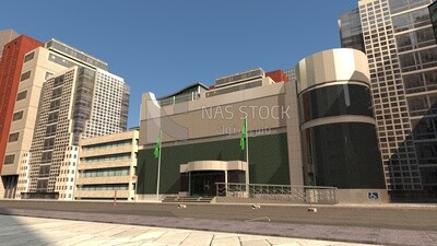 3D Model of Saudi building for booking airline tickets