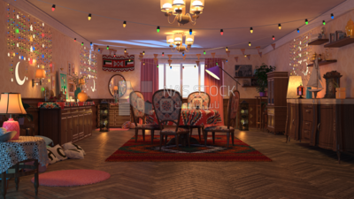 3D Model of a dining table