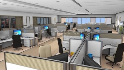 3D Model of employee offices