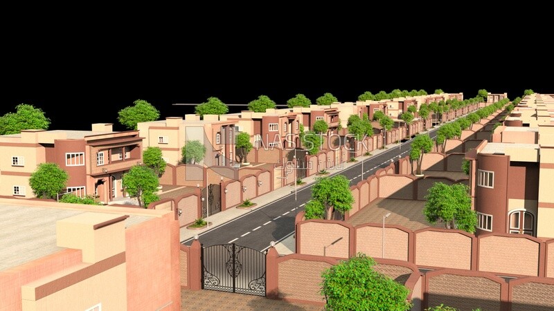 3D Model of a residential complex in Abu Rashid Street, Saudi Arabia