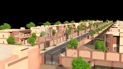 3D Model of a residential complex in Abu Rashid Street, Saudi Arabia