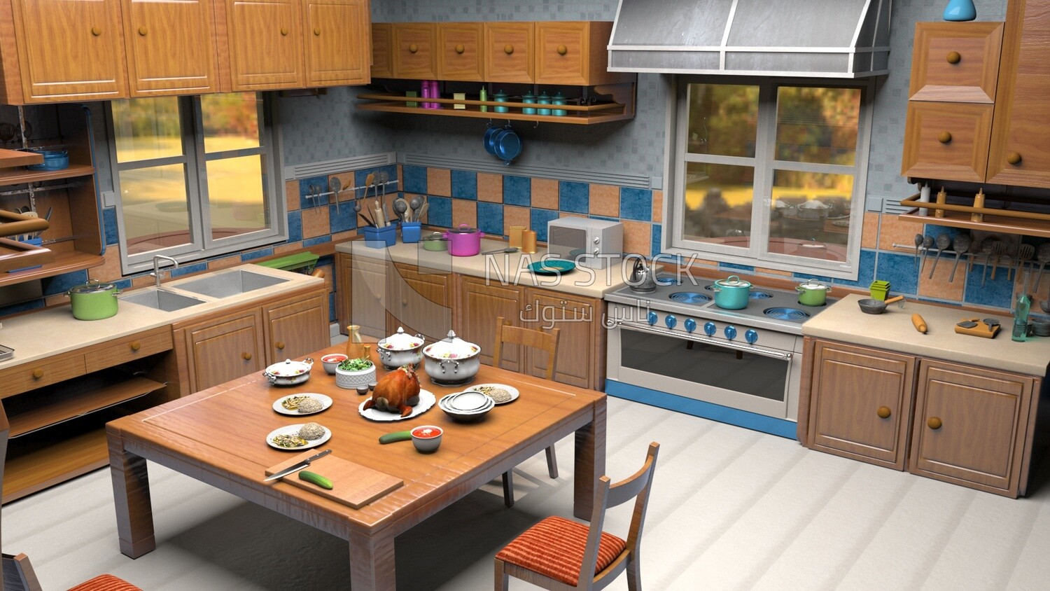 3D Model of modern Kitchen