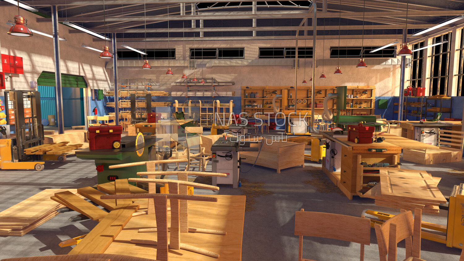 3D Model of a furniture factory ,exterior view