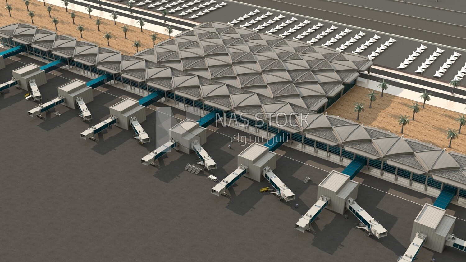 3D Model of King Khalid Airport in Saudi Arabia ,exterior view