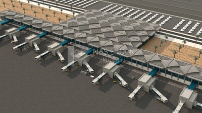 3D Model of King Khalid Airport in Saudi Arabia ,exterior view