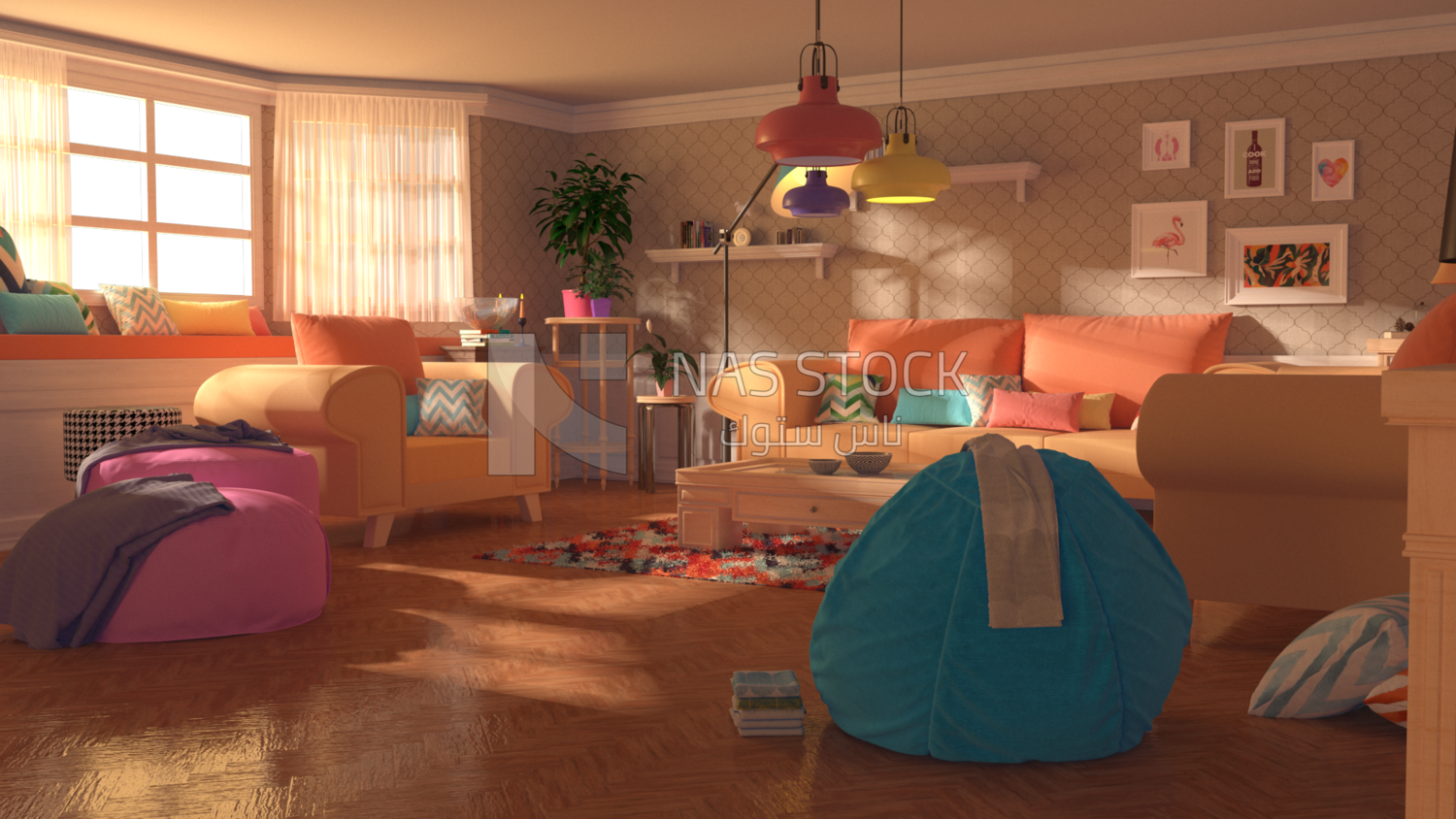 3D Model of a living room