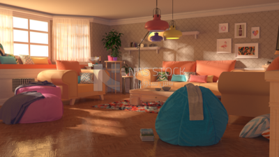 3D Model of a living room