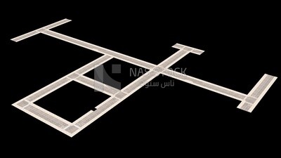 3D Model of Isometric crossroads