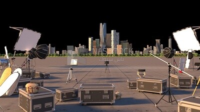 3D model of a shooting location in the financial district, Riyadh ,exterior view