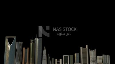 3D model of the towers of the Kingdom of Saudi Arabia